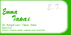 emma tapai business card